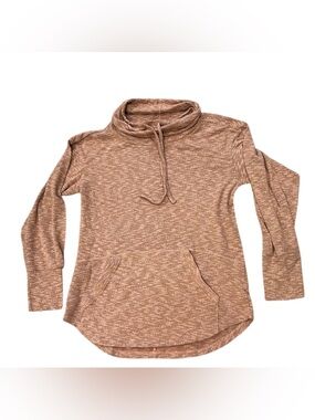 Prana Marled Pullover Hoodie in Heathered Tan